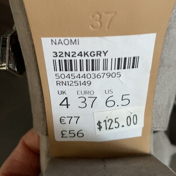 Topshop grey suede high heel sandal. Never worn. - Picture 8 of 8